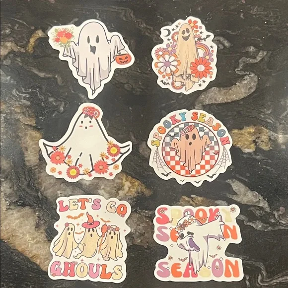 Spooky Season Ghost Stickers Set - Picture 2 of 2